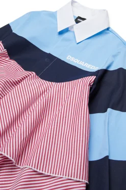 DSQUARED2 Abito a righe con ruches e balze | Vestiti