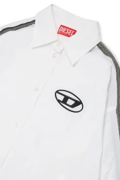 DIESEL Abito camicia in popeline con inserti denim | Vestiti