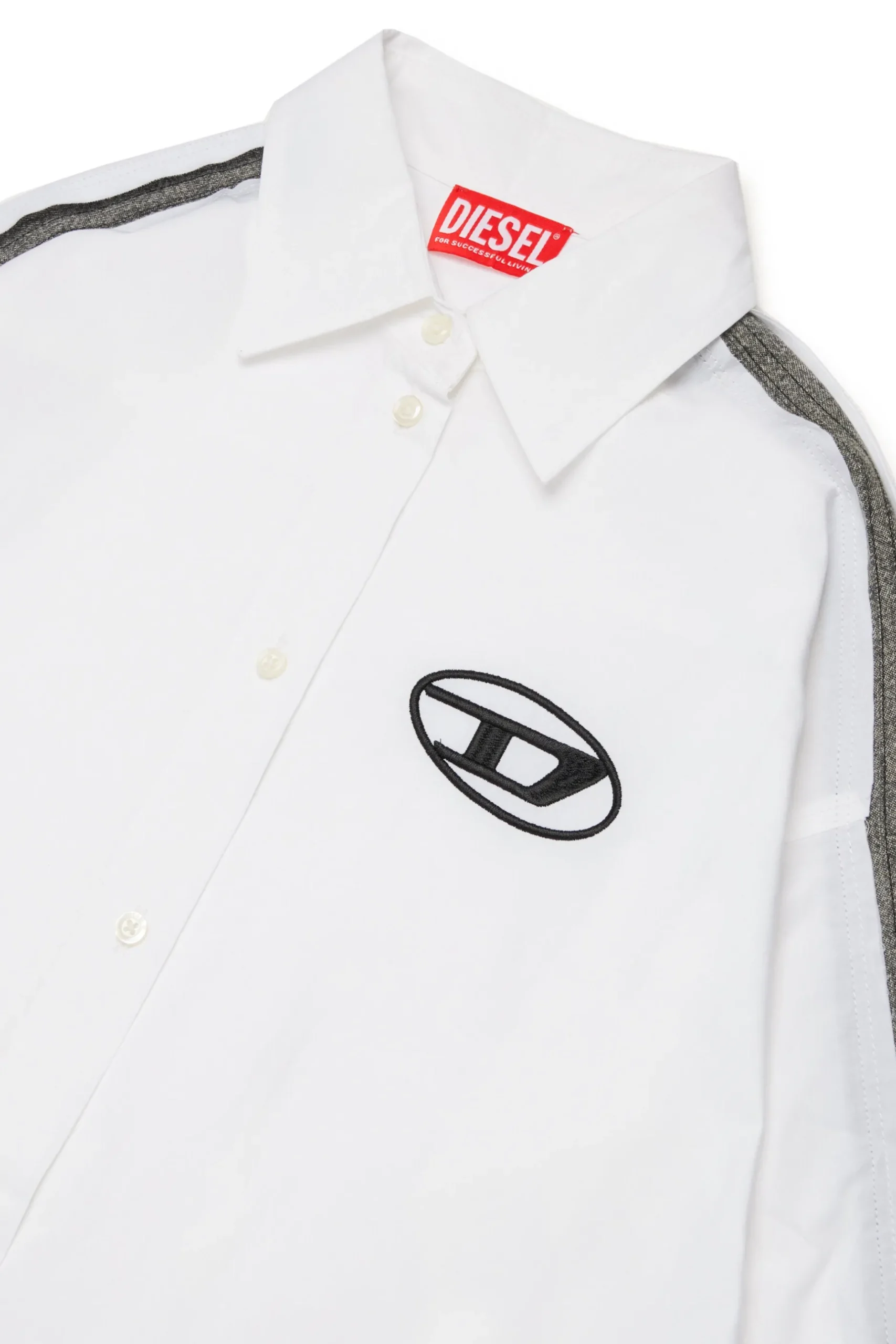 DIESEL Abito camicia in popeline con inserti denim | Vestiti