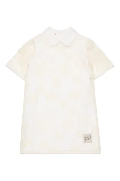 N°21 Abito con fiori in organza ricamata | Vestiti