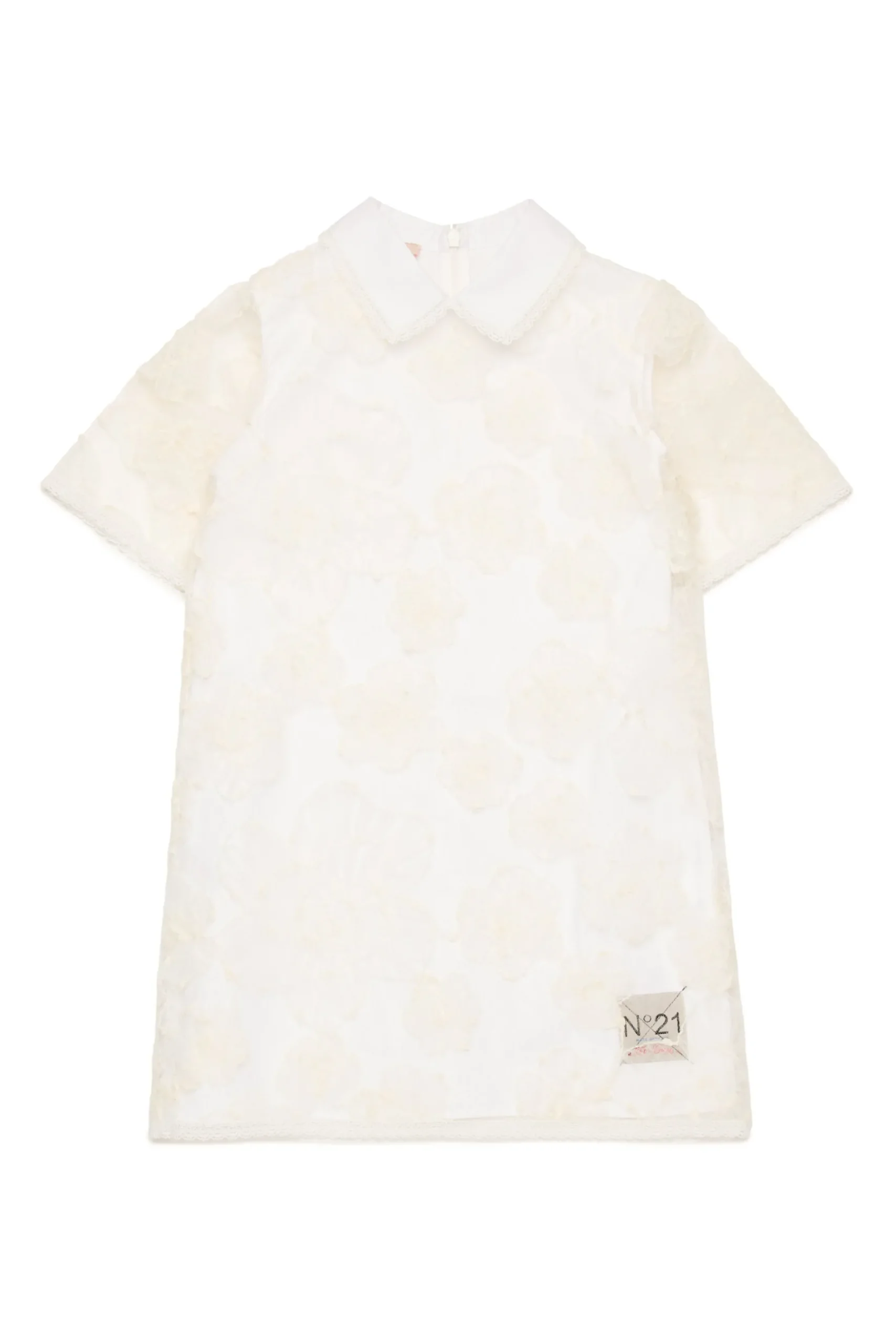 N°21 Abito con fiori in organza ricamata | Vestiti