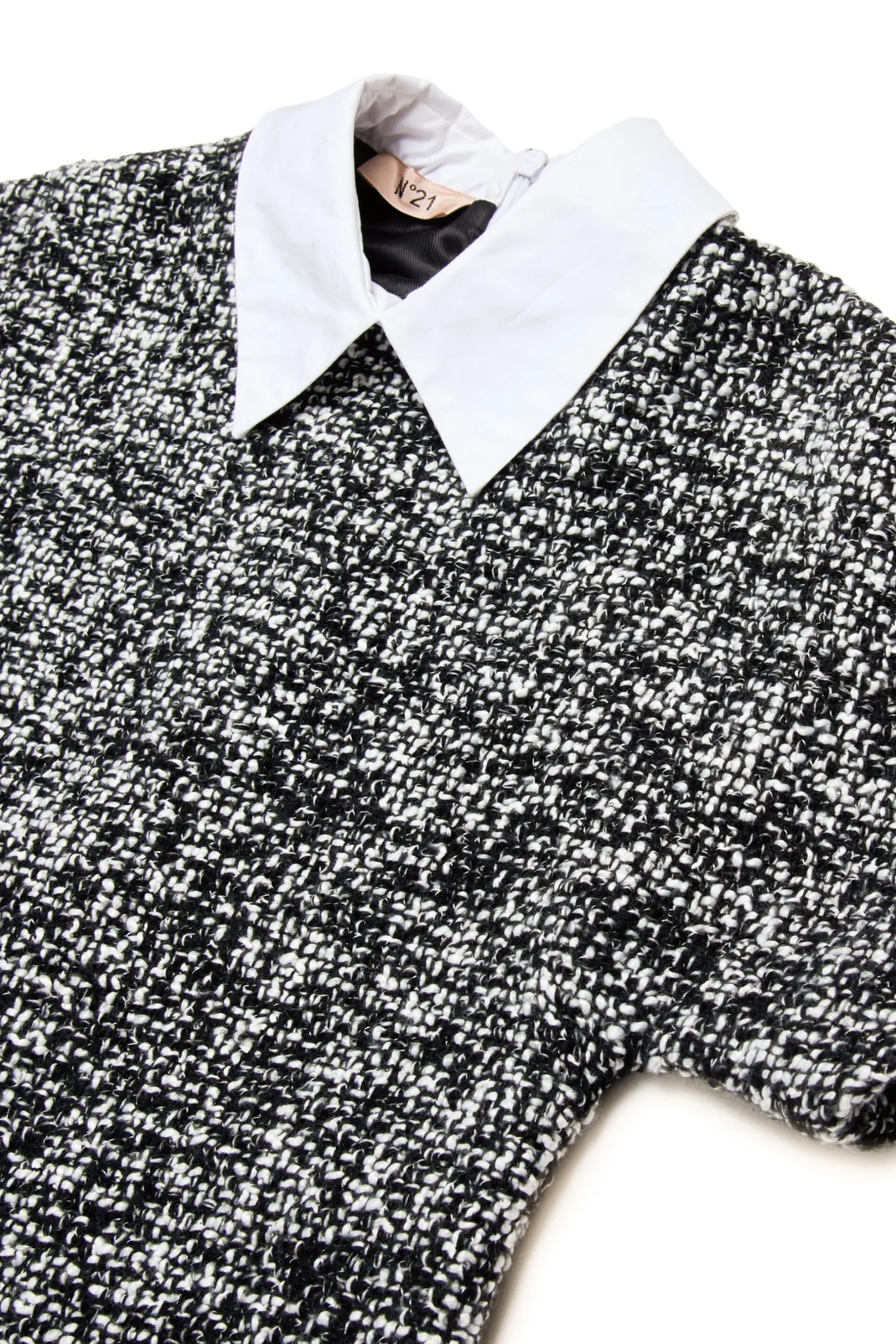 N°21 Abito in bouclé con catenelle | Vestiti