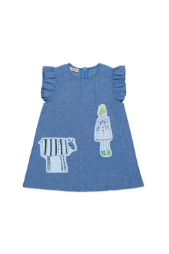 MARNI Abito in chambray con disegni | Bambino Vestiti | Denim-Mania