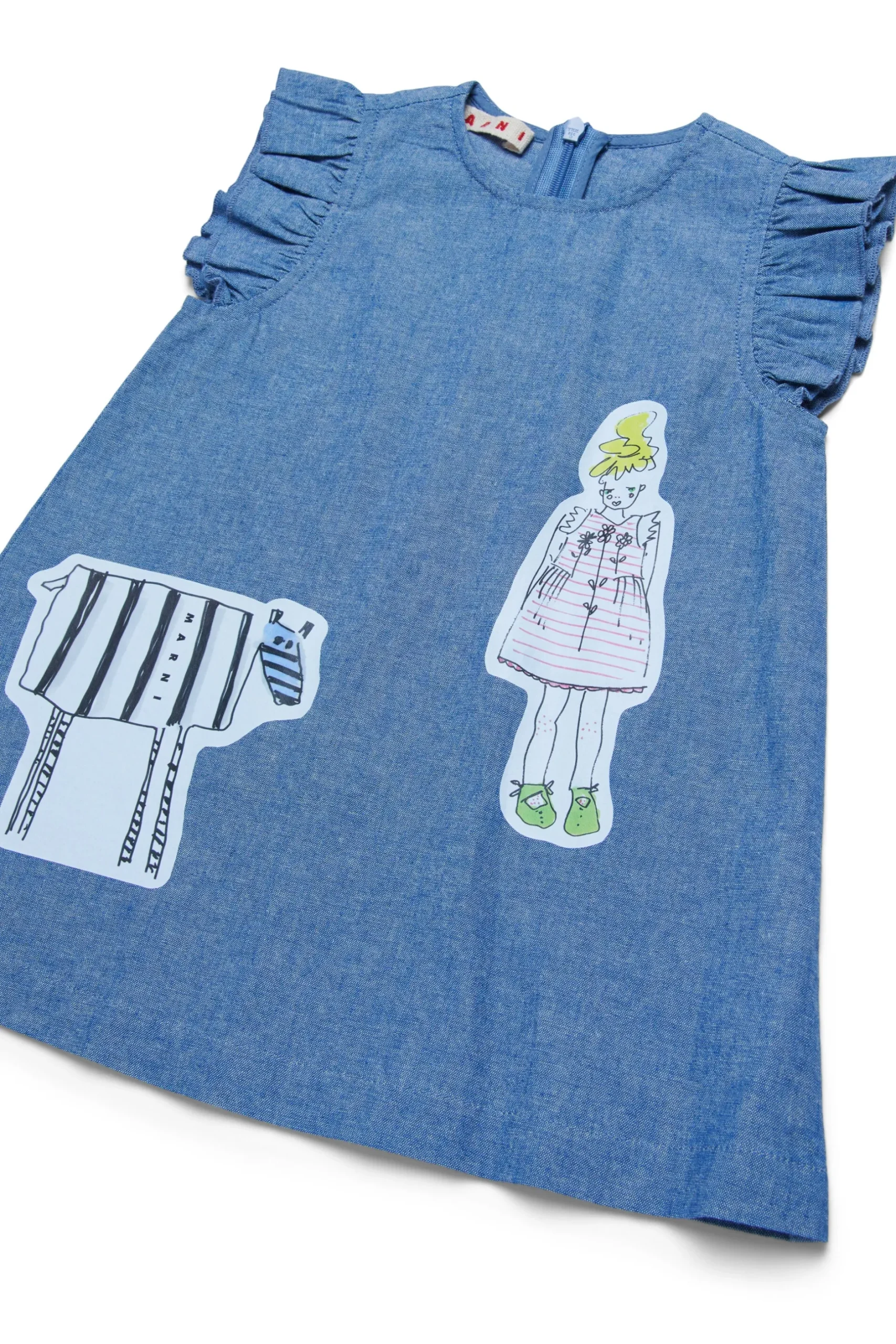 MARNI Abito in chambray con disegni | Bambino Vestiti | Denim-Mania