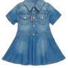 DSQUARED2 Abito in denim blu medio sfumato | Vestiti