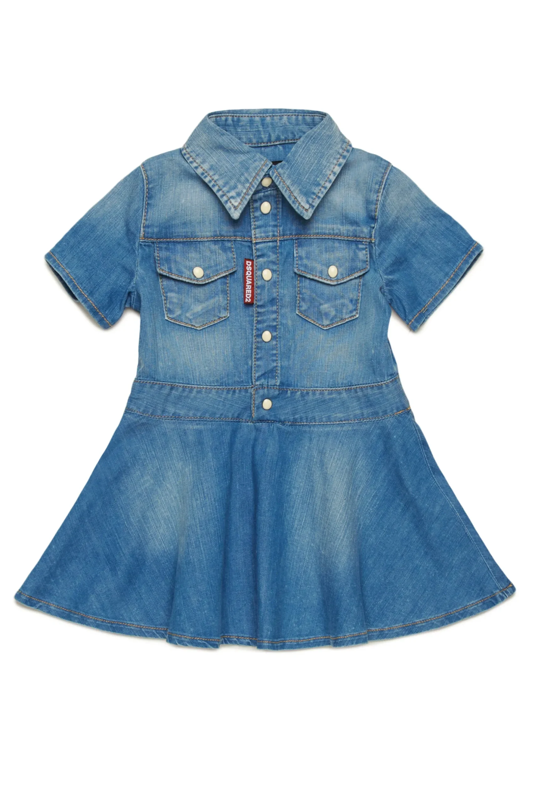 DSQUARED2 Abito in denim blu medio sfumato | Vestiti