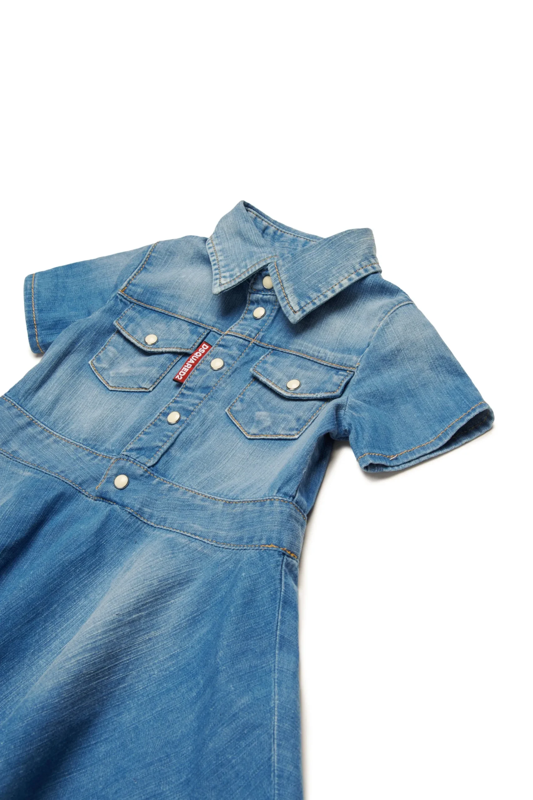 DSQUARED2 Abito in denim blu medio sfumato | Vestiti