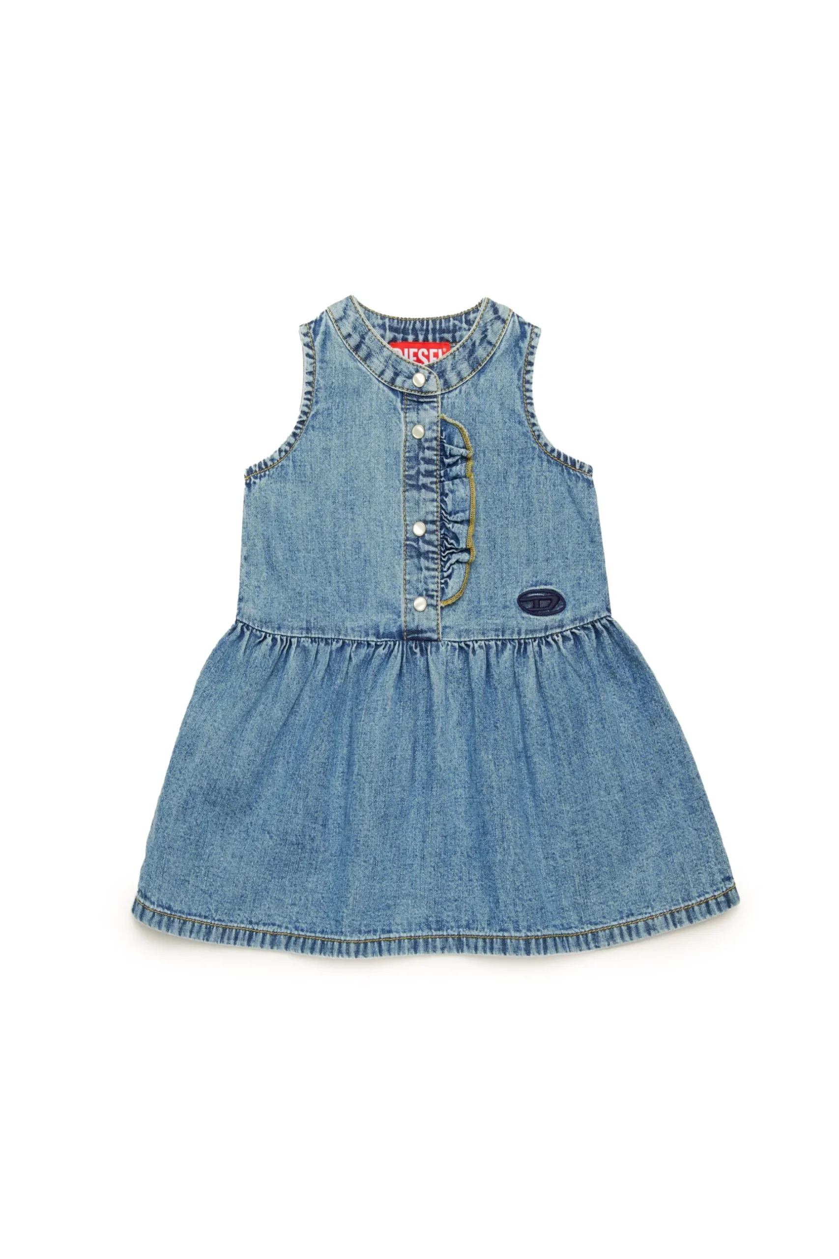 DIESEL Abito in denim chiaro con logo Oval D | Bambino Vestiti | Denim-Mania