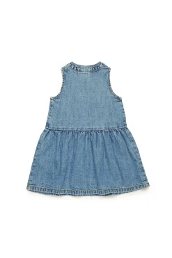 DIESEL Abito in denim chiaro con logo Oval D | Bambino Vestiti | Denim-Mania