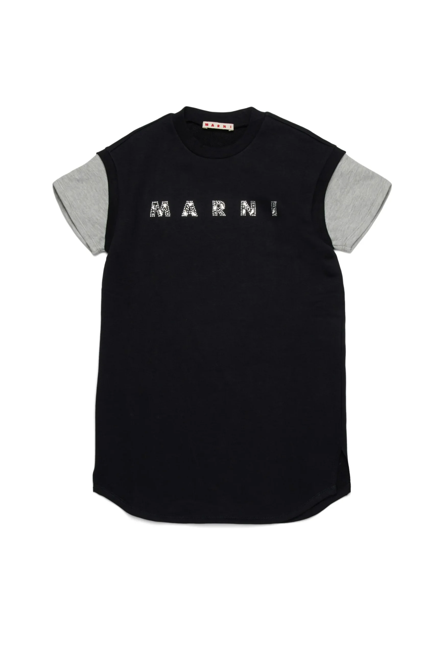 MARNI Abito in felpa con logo in rhinestones | Bambino Vestiti | Logomania