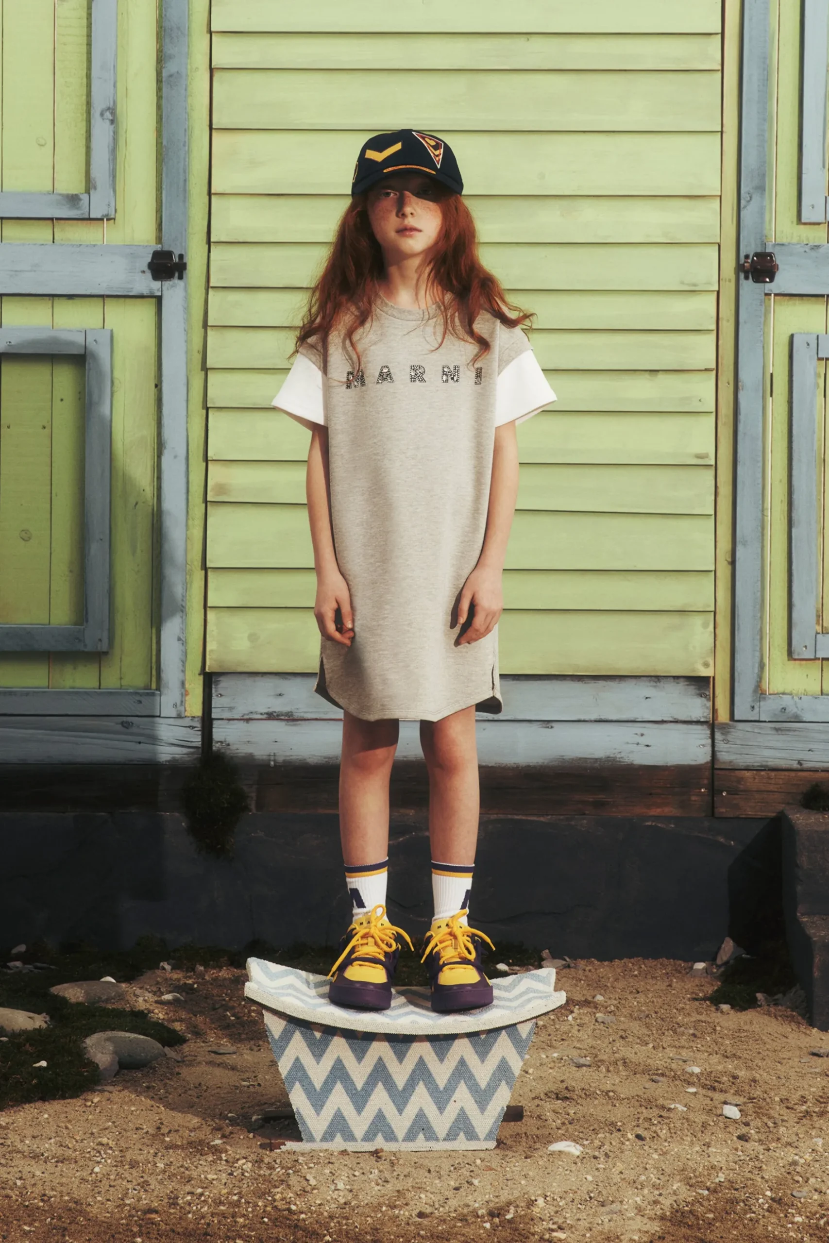 MARNI Abito in felpa con logo in rhinestones | Bambino Vestiti | Logomania