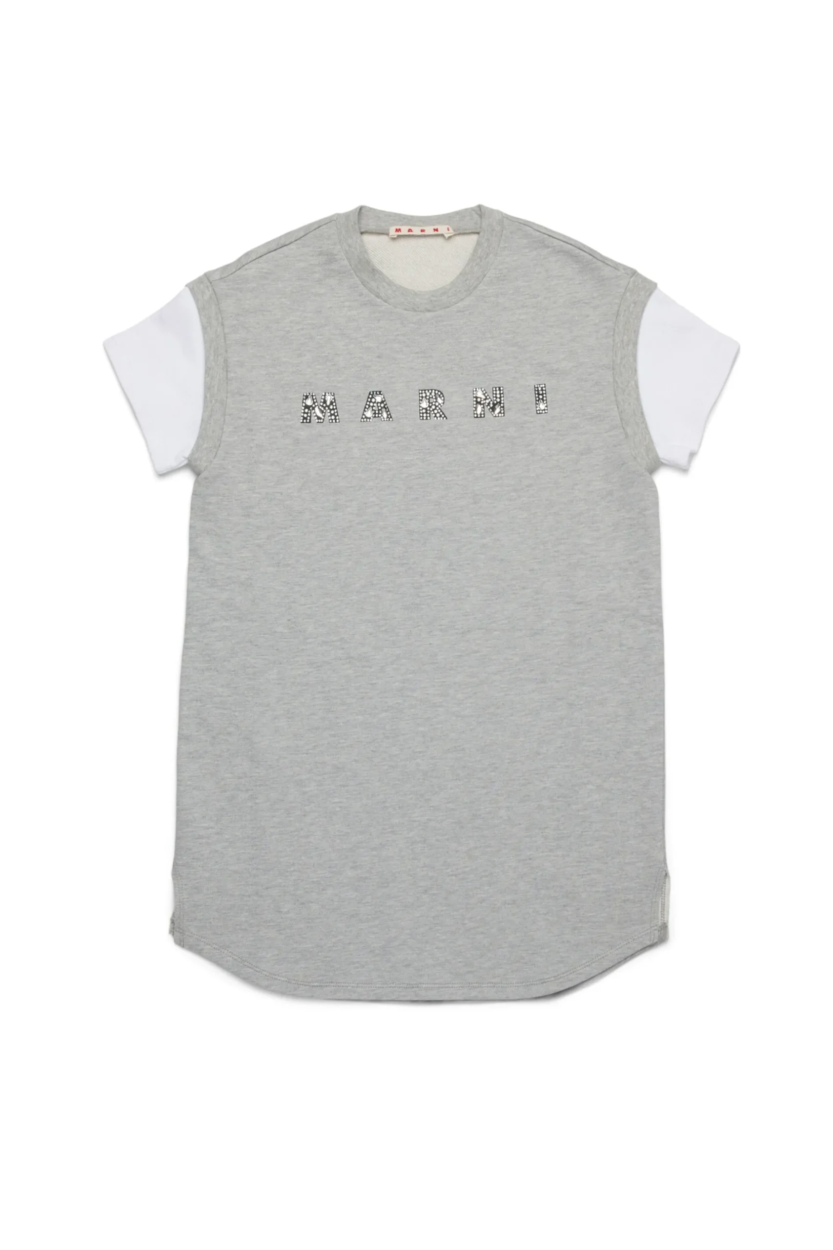 MARNI Abito in felpa con logo in rhinestones | Bambino Vestiti | Logomania