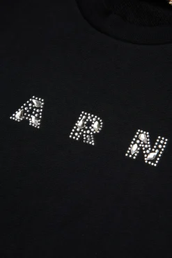 MARNI Abito in felpa con logo in rhinestones | Bambino Vestiti | Logomania