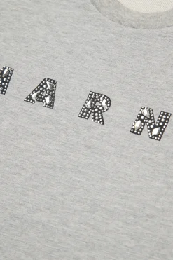 MARNI Abito in felpa con logo in rhinestones | Bambino Vestiti | Logomania