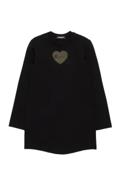 DSQUARED2 Abito in punto Milano con cuore in tulle | Vestiti