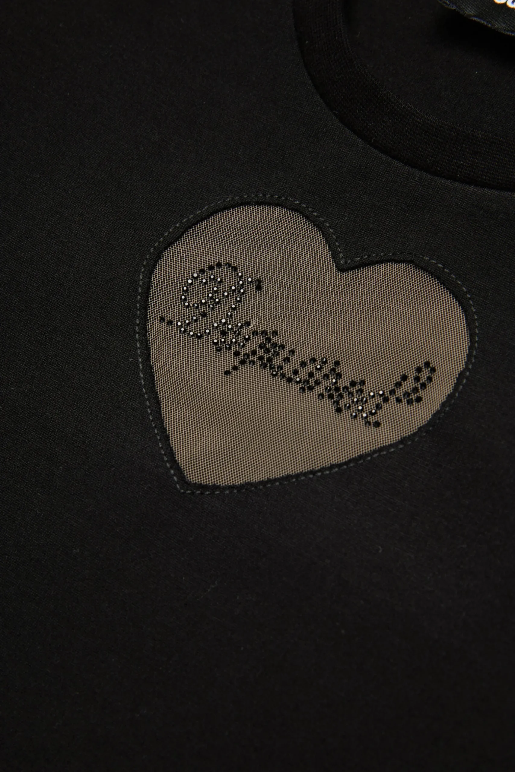 DSQUARED2 Abito in punto Milano con cuore in tulle | Vestiti