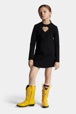DSQUARED2 Abito in punto Milano con cuore in tulle | Vestiti