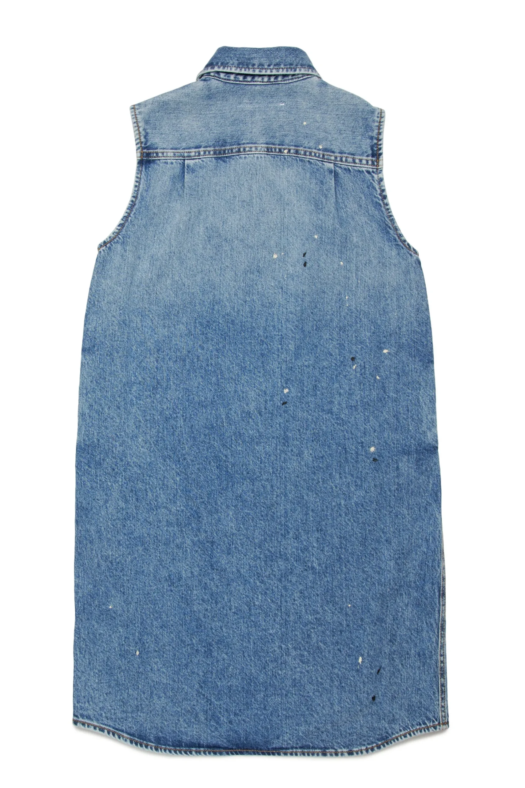MM6 MAISON MARGIELA Abito maxi-camicia in denim con color spots | Bambino Vestiti | Denim-Mania