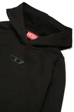DIESEL Abito maxi-felpa con logo oval D ricamato | Vestiti