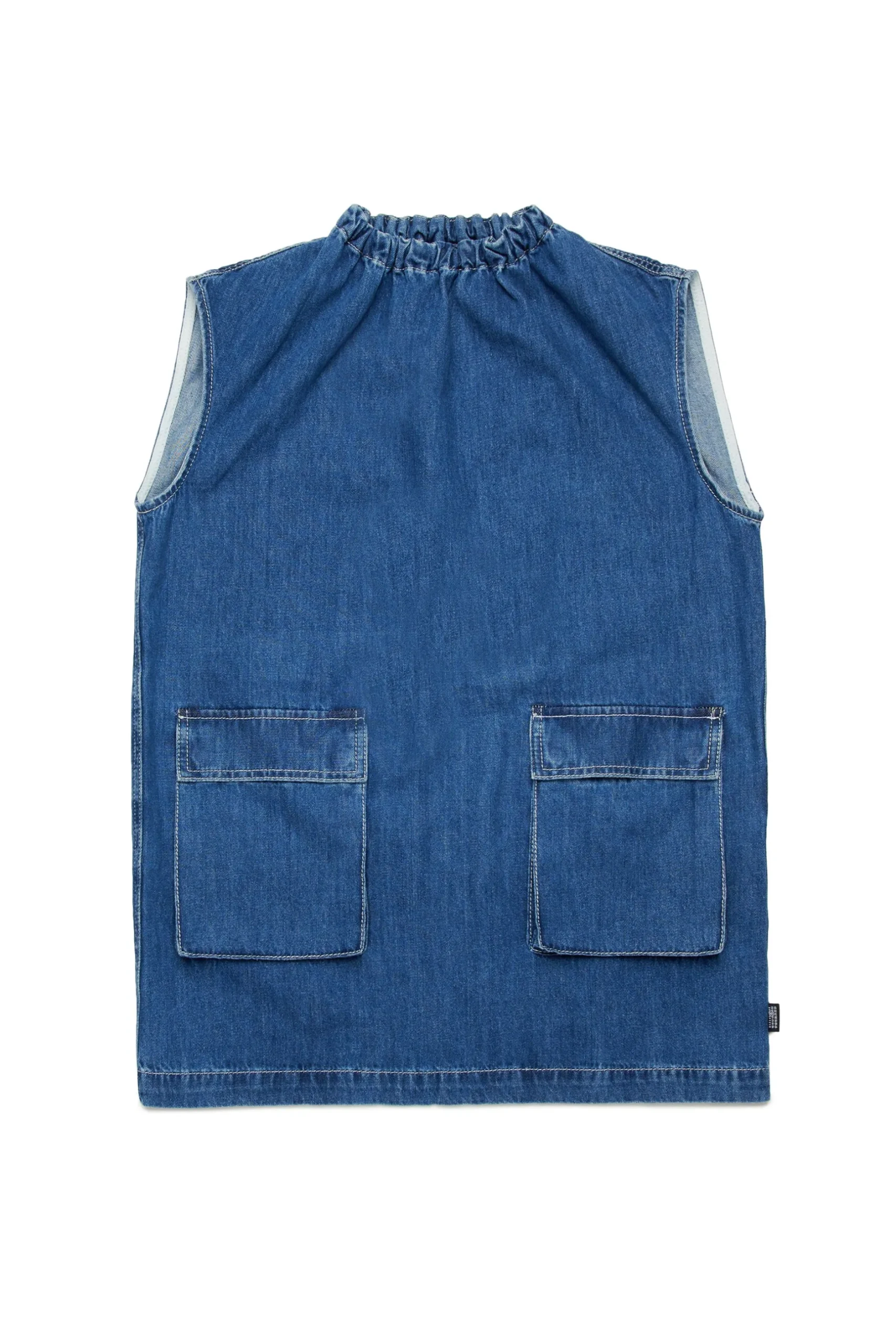 MM6 MAISON MARGIELA Abito smanicato in denim leggero con tasche | Bambino Vestiti | Denim-Mania
