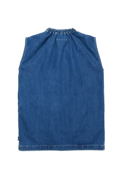 MM6 MAISON MARGIELA Abito smanicato in denim leggero con tasche | Bambino Vestiti | Denim-Mania
