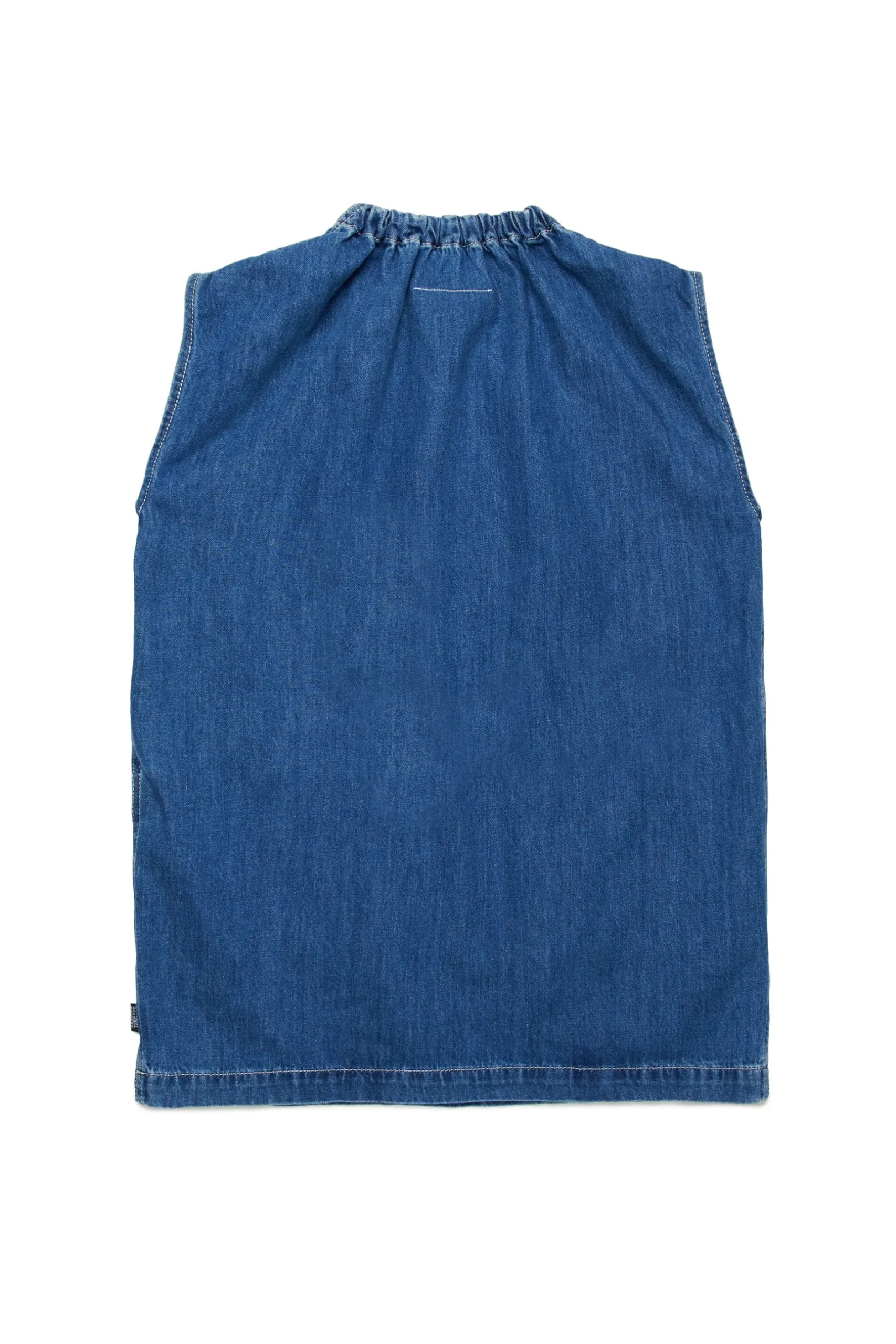 MM6 MAISON MARGIELA Abito smanicato in denim leggero con tasche | Bambino Vestiti | Denim-Mania