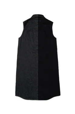 MM6 MAISON MARGIELA Abito smanicato in denim bicolor con lettering | Bambino Vestiti | Denim-Mania