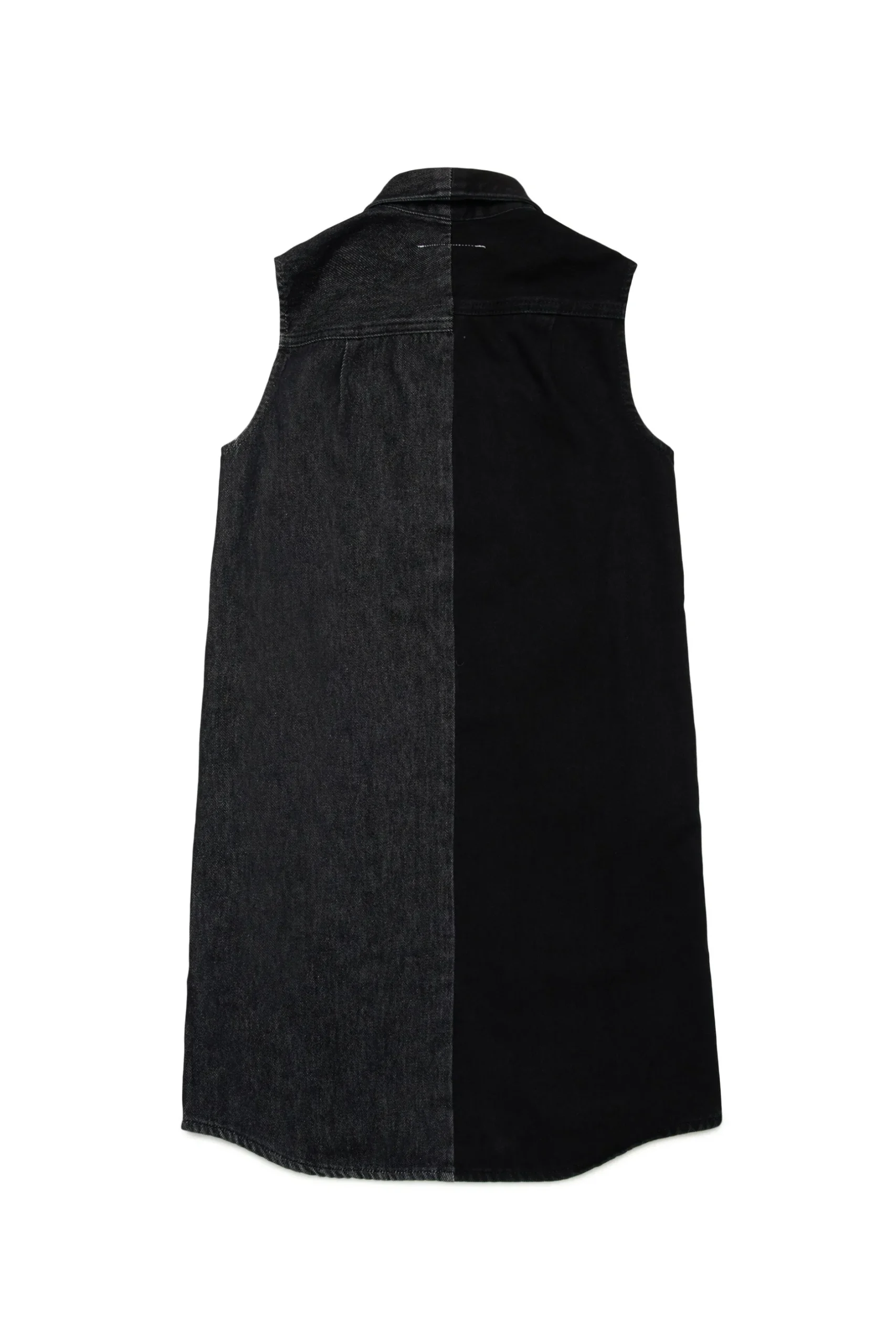 MM6 MAISON MARGIELA Abito smanicato in denim bicolor con lettering | Bambino Vestiti | Denim-Mania
