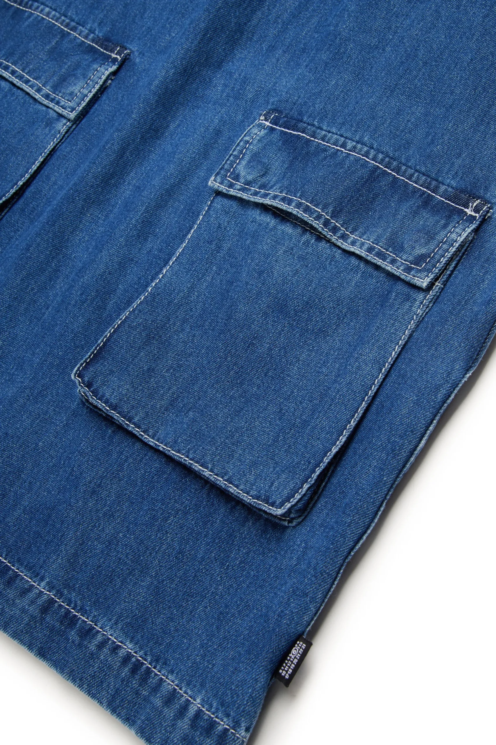 MM6 MAISON MARGIELA Abito smanicato in denim leggero con tasche | Bambino Vestiti | Denim-Mania