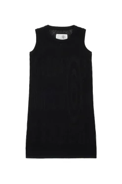 MM6 MAISON MARGIELA Abito smanicato in mesh con Stretched logo | Vestiti