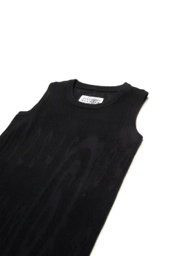MM6 MAISON MARGIELA Abito smanicato in mesh con Stretched logo | Vestiti