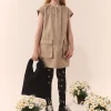 MM6 MAISON MARGIELA Abito smanicato in twill con tasche | Vestiti