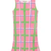 MARNI Abito tubino in maglia a coste allover Check | Vestiti