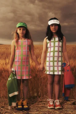 MARNI Abito tubino in maglia a coste allover Check | Vestiti