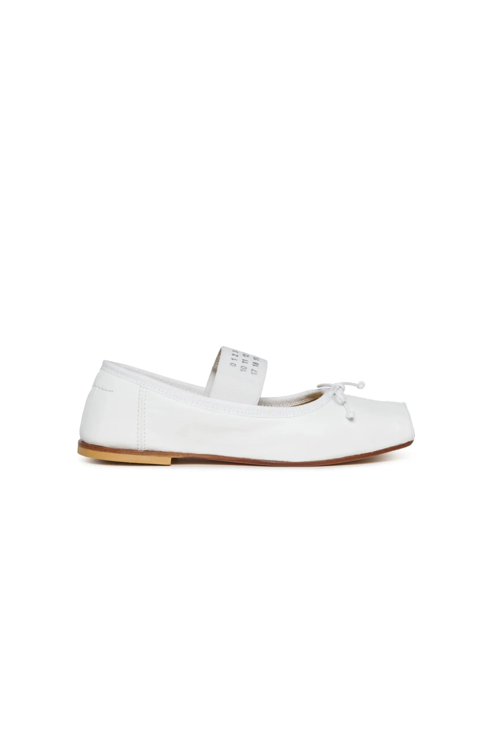 MM6 MAISON MARGIELA Ballerine classiche in pelle con Numeric logo | Bambino Sandali E Ciabatte | Ciabatte E Sandali