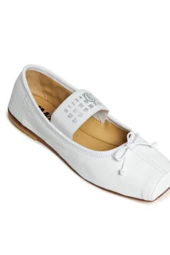 MM6 MAISON MARGIELA Ballerine classiche in pelle con Numeric logo | Bambino Sandali E Ciabatte | Ciabatte E Sandali