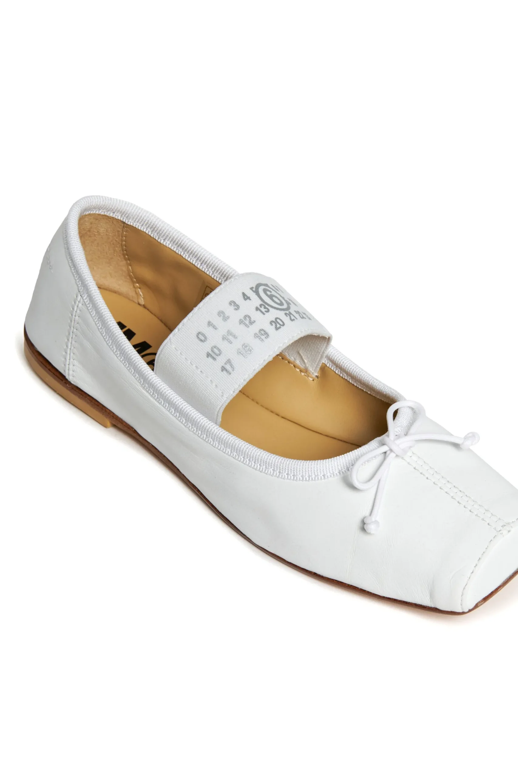 MM6 MAISON MARGIELA Ballerine classiche in pelle con Numeric logo | Bambino Sandali E Ciabatte | Ciabatte E Sandali