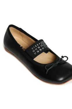 MM6 MAISON MARGIELA Ballerine in pelle con Numeric logo | Sandali E Ciabatte | Ciabatte E Sandali