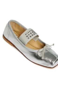 MM6 MAISON MARGIELA Ballerine in pelle con Numeric logo | Sandali E Ciabatte | Ciabatte E Sandali