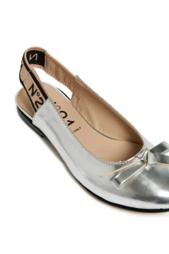 N°21 Ballerine slingback effetto specchio con fiocco | Bambino Sandali E Ciabatte | Ciabatte E Sandali
