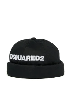 DSQUARED2 Berretto beanie estivo con logo ricamato | Bambino Berretti E Cappelli | Logomania