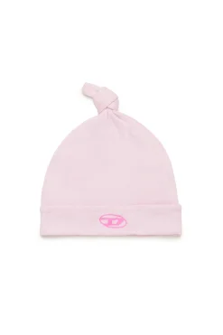 DIESEL Berretto beanie in microcostine con logo Oval D | Bambino Neonato (0-12M) | Oval D By Diesel