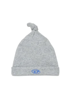 DIESEL Berretto beanie in microcostine con logo Oval D | Bambino Neonato (0-12M) | Oval D By Diesel