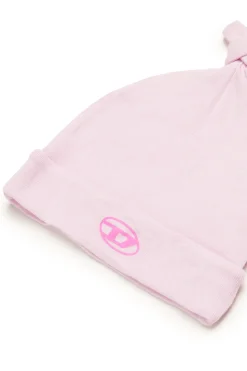 DIESEL Berretto beanie in microcostine con logo Oval D | Bambino Neonato (0-12M) | Oval D By Diesel