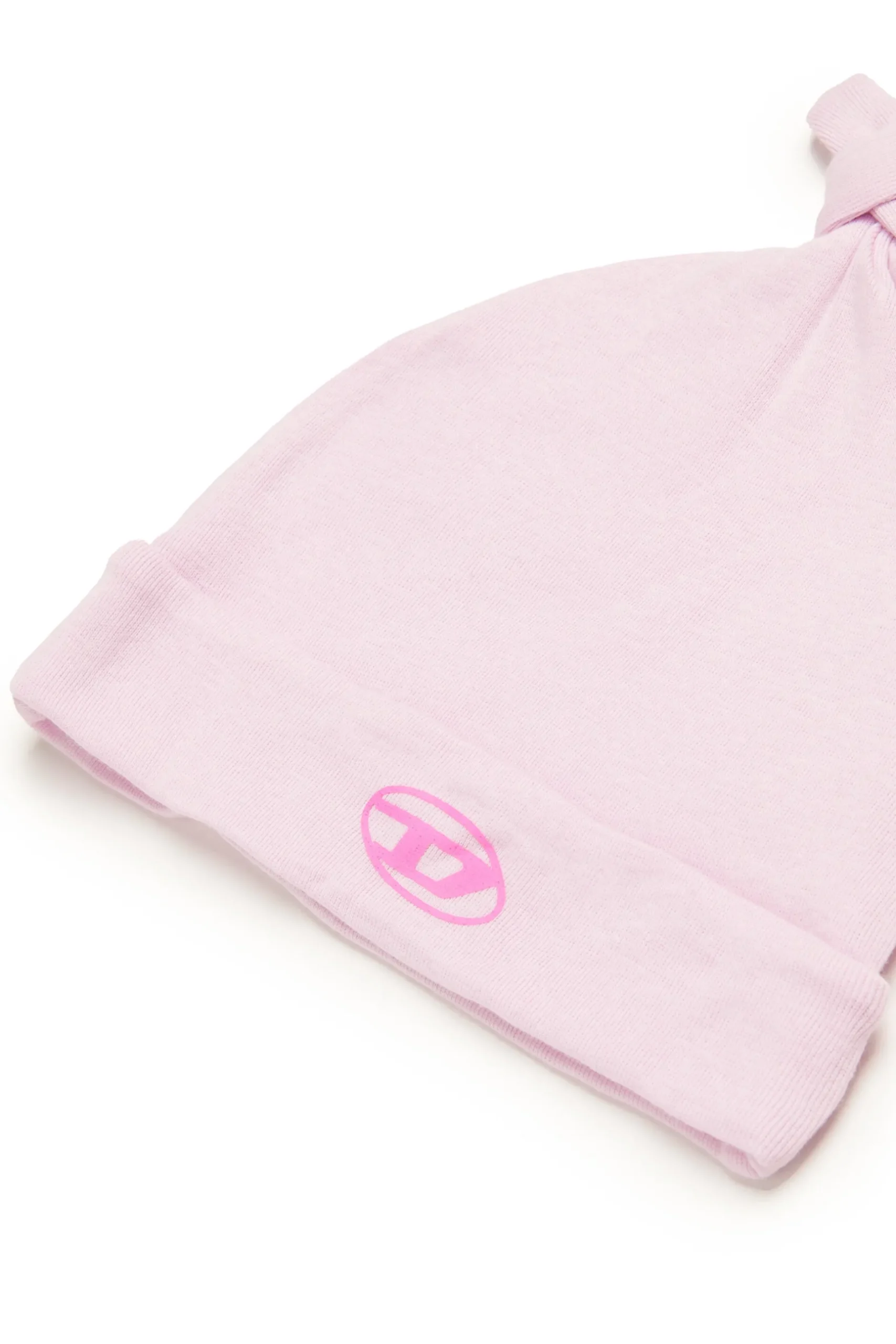 DIESEL Berretto beanie in microcostine con logo Oval D | Bambino Neonato (0-12M) | Oval D By Diesel
