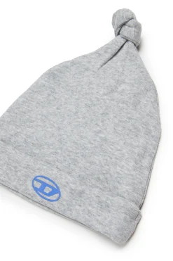 DIESEL Berretto beanie in microcostine con logo Oval D | Bambino Neonato (0-12M) | Oval D By Diesel