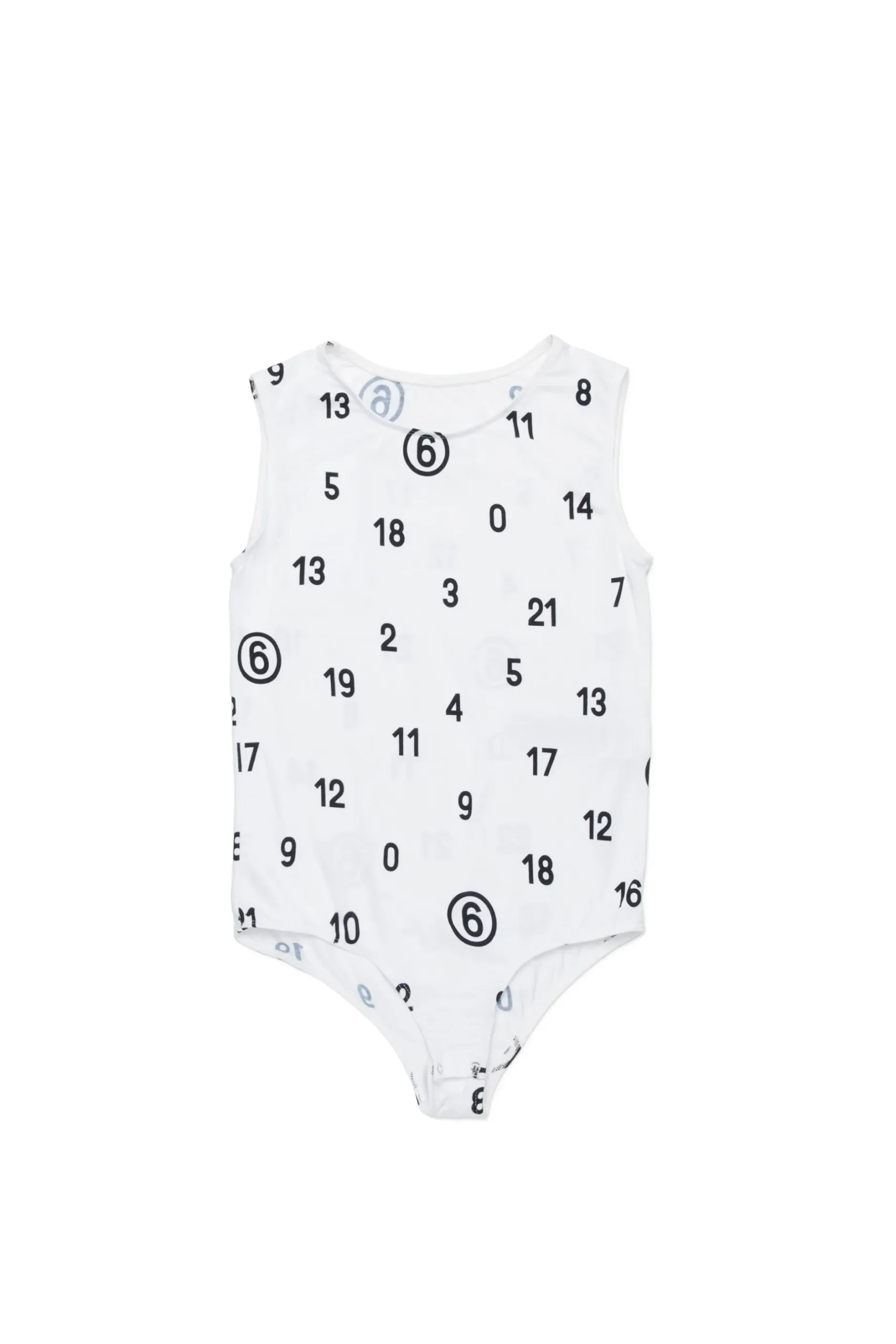 MM6 MAISON MARGIELA Body in jersey stretch allover Numeric logo | Bambino T-Shirts | Logomania