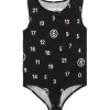 MM6 MAISON MARGIELA Body in jersey stretch allover Numeric logo | Bambino T-Shirts | Logomania