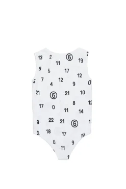 MM6 MAISON MARGIELA Body in jersey stretch allover Numeric logo | Bambino T-Shirts | Logomania