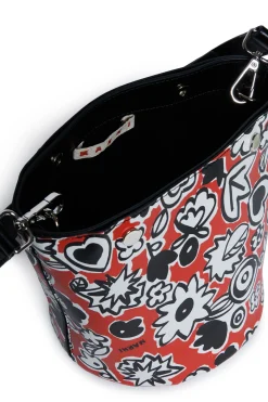 MARNI Borsa Bucket in fake leather allover Blossom | Borse E Zaini